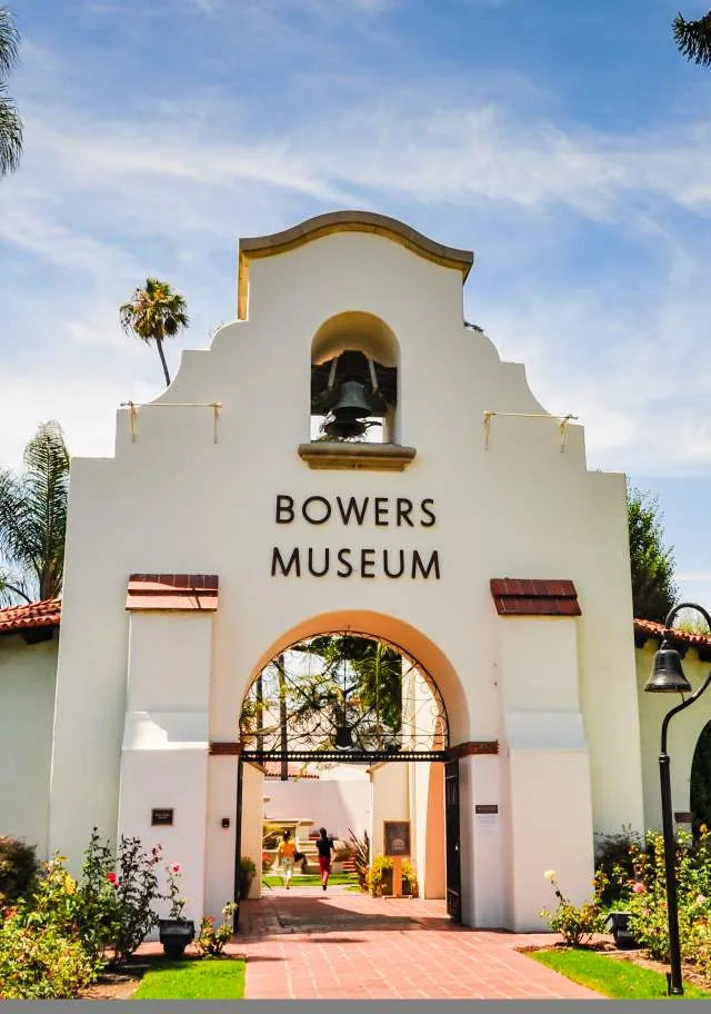 Bowers Museum entrance in Santa Ana, CA