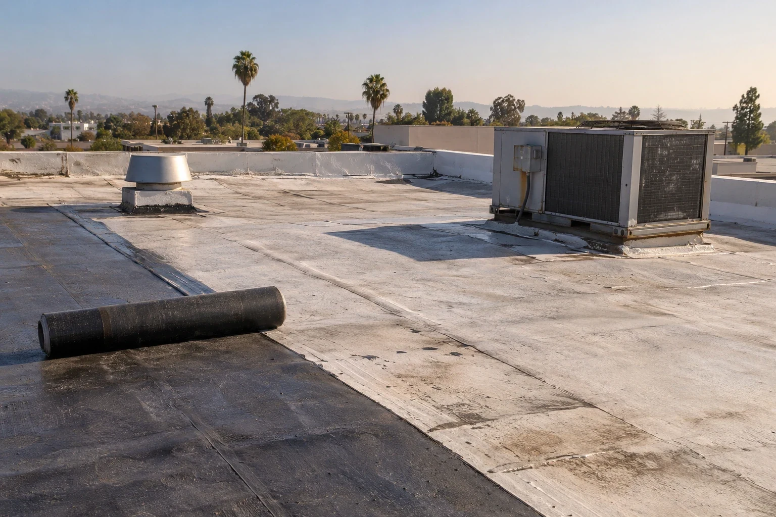 Occupied Building Reroofing in Santa Ana, CA Occupied Building Reroofing in Santa Ana, CA